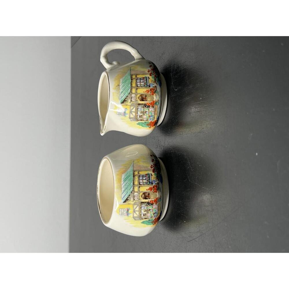 VTG. Sandland‎ English Ware Creamer and Sugar Bowl Lancaster England